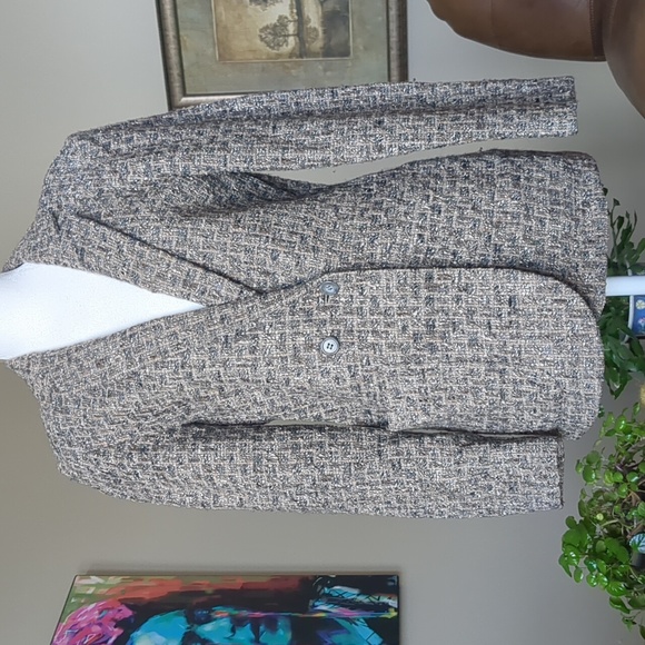 Vintage Sanyo Fashion House Silk Wool Blazer Jacket size 8 - Picture 2 of 10